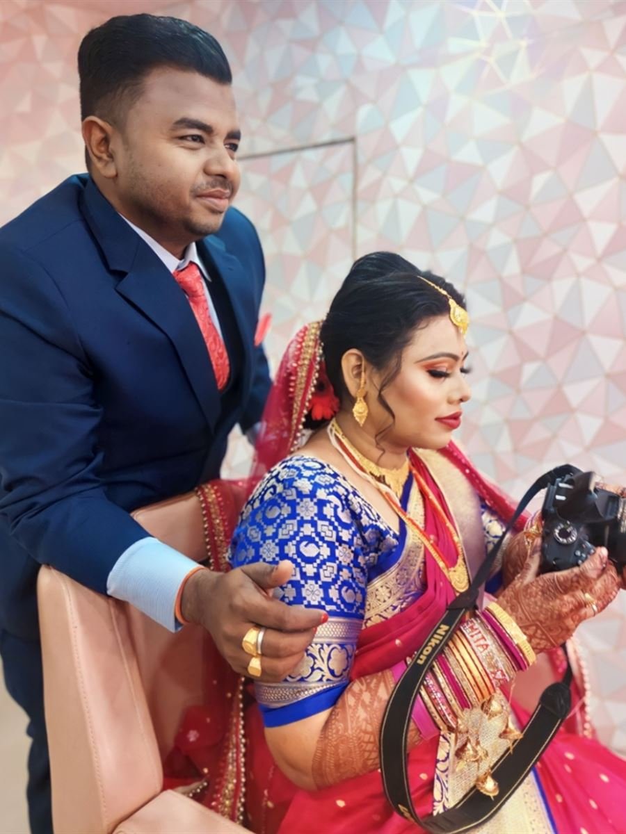Real Sha lov bride couple shoot. Best Bridal Makeup Artist Bhubaneswar Khandagiri Jagamara